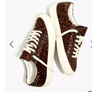 Madewell Sidewalk Low-Top Leopard Sneakers - 7.5